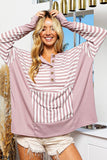 BiBi Striped Thumbhole Long Sleeve Top