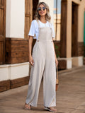 Perfee Tied Wide Leg Overalls with Pockets