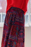 ODDI Full Size Printed Tiered Maxi Skirt