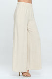 RENEE C Linen Wide Leg Pants with Pockets