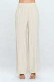 RENEE C Linen Wide Leg Pants with Pockets