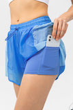 Color Block Drawstring Active Shorts