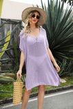 Openwork Side Slit Cover-Up Dress