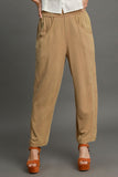 Umgee Elastic Waist Baggy Fit Pants with Pockets