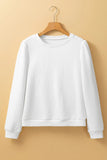 Textured Round Neck Long Sleeve Top