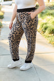 Celeste Design Full Size Leopard Contrast Sweatpants