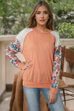 Exposed Seam Round Neck Blouse