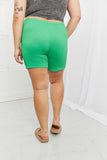 Blumin Apparel Too Good Full Size Ribbed Shorts in Green