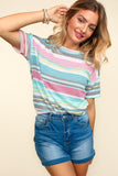 Haptics Waffle Stripe Short Sleeve T-Shirt