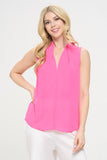RENEE C  V-Neck Sleeveless Top