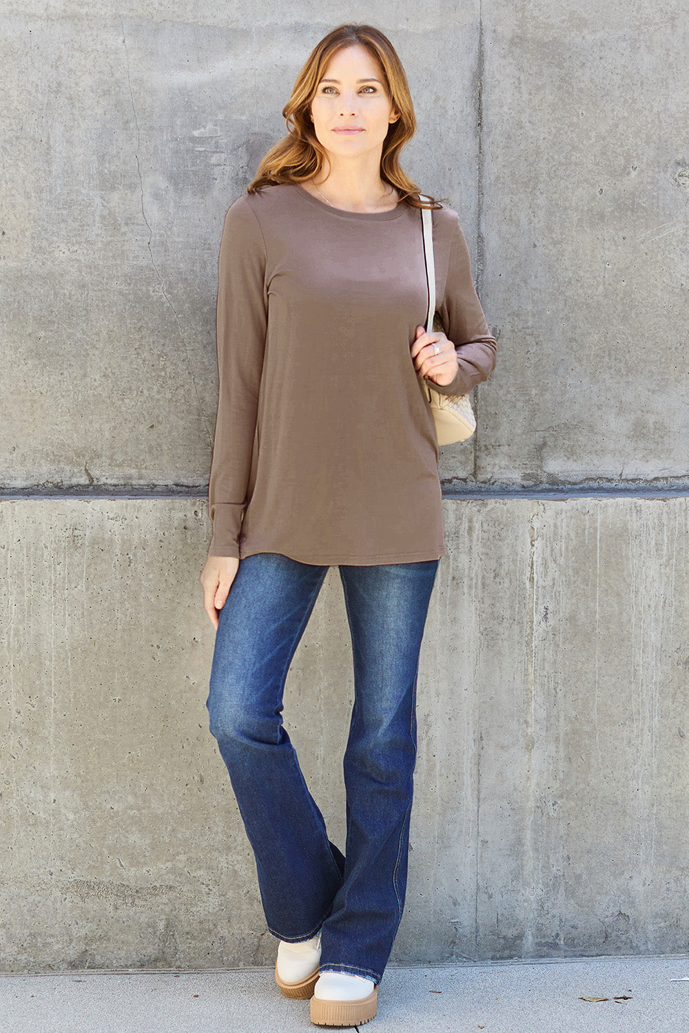 Basic Bae Full Size Round Neck Long Sleeve Top