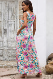 Round Neck Sleeveless Maxi Dress with Pockets