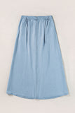 Snap Down High Waist Denim Skirt