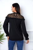 Leopard Frill Flounce Sleeve Blouse