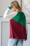 HOPELY Full Size Color Block Long Sleeve T-Shirt