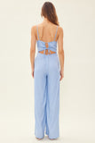 Idem Ditto Drawstring Back Sleeveless Wide Leg Jumpsuit
